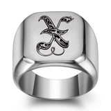 Bague Initiale Noble Classique | Or Blanc
