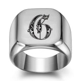 Bague Initiale Noble Classique | Or Blanc