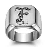 Bague Initiale Noble Classique | Or Blanc
