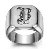 Bague Initiale Noble Classique | Or Blanc