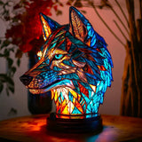 Pluton - Lampe loup Magisk en vitrail