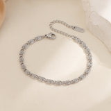 Bracelet en Chaîne Tissé Nusa | Or Blanc