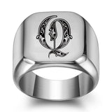 Bague Initiale Noble Classique | Or Blanc