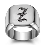 Bague Initiale Noble Classique | Or Blanc