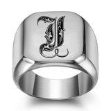 Bague Initiale Noble Classique | Or Blanc