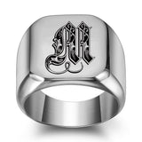 Bague Initiale Noble Classique | Or Blanc