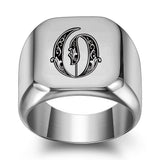 Bague Initiale Noble Classique | Or Blanc