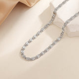 Collier Chaîne Tissée Nusa | Or Blanc