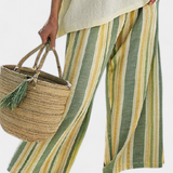 Olívia - Ensemble en Lin de Bambou de Couleur Olive