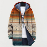 Manteau à rayures automnal