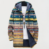 Manteau à franges avec motif tribal