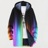 Veste avec une queue arc-en-ciel en teintes