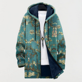 Manteau avec un motif artistique de fleurs