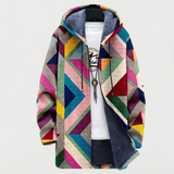 Veste avec un motif géométrique artistique