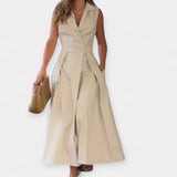 Robe midi avec col