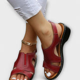 Christina - Sandales orthopédiques en cuir avec talon confortable