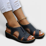 Christina - Sandales orthopédiques en cuir avec talon confortable