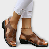 Christina - Sandales orthopédiques en cuir avec talon confortable