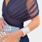 Magda - Robe longue fleurie avec décolleté en V