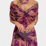 Magda - Robe longue fleurie avec décolleté en V