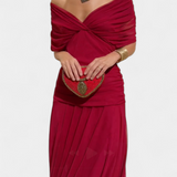 Magda - Robe longue fleurie avec décolleté en V
