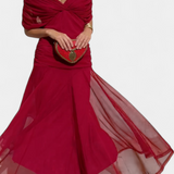 Magda - Robe longue fleurie avec décolleté en V