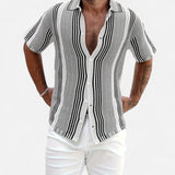 Chemise - Mélange Léger à Rayures