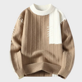 Pull avec des Accents Couture en Deux Couleurs