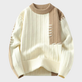 Pull avec des Accents Couture en Deux Couleurs