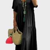 Linnea – Robe maxi douce avec volants et décolleté en V