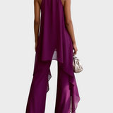 Viola - Ensemble Élégant Halter avec Pantalons