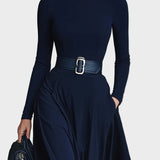 Kornelia - Robe maxi en tricot avec col haut