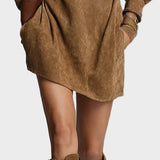 Robe Mini avec Col Roulé