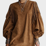 Robe Mini Vintage avec Manches