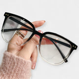 Lunettes carrées avec protection contre la lumière bleue