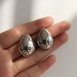 Boucles d'Oreilles Métalliques en Forme de Goutte