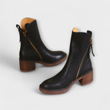 Marlene - Bottes en cuir avec talon bloc