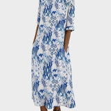 Emma - Robe midi légère et fluide à fleurs