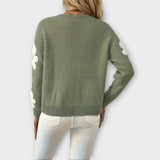 Silke - Pull en tricot doux avec motif floral
