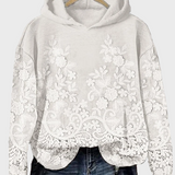 Klára - Sweat classique avec motif floral 3D