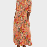 Emma - Robe midi légère et fluide à fleurs