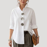 Amparo | Chemise Élégante à Boutons Femme Col Haut