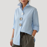 Amparo | Chemise Élégante à Boutons Femme Col Haut