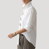Amparo | Chemise Élégante à Boutons Femme Col Haut