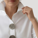 Amparo | Chemise Élégante à Boutons Femme Col Haut