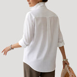 Amparo | Chemise Élégante à Boutons Femme Col Haut