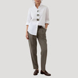 Amparo | Chemise Élégante à Boutons Femme Col Haut