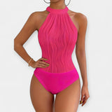 Maillot de bain intégral avec fronces ajustables