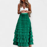 Valerie - Jupe Boho avec Finition en Satin Maillé