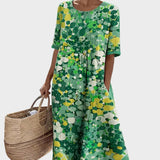 Elena - Robe midi fluide et légère à fleurs